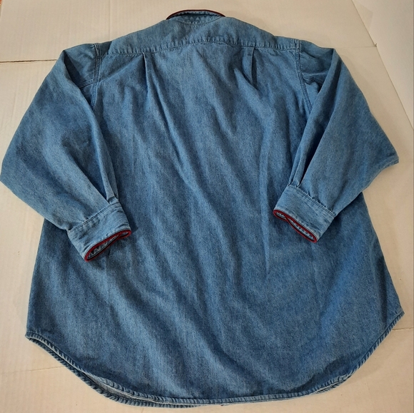 Cambridge Dry Goods Embroidered Christmas Toys Denim Shirt - Picture 6 of 7